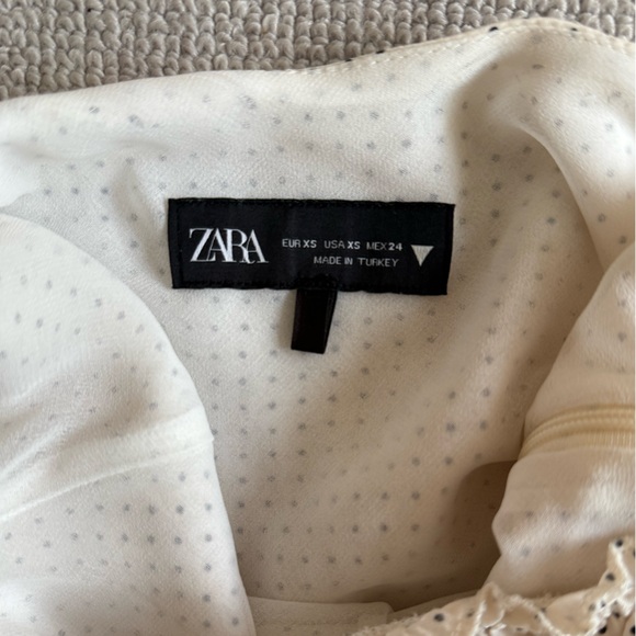 ZARA - SATIN EFFECT midi maxi slip DRESS tie front polka dot - Picture 9 of 10